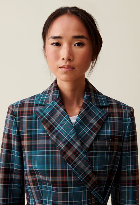 Chaqueta de traje a cuadros