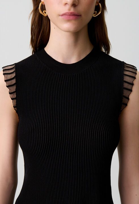 Top de punto cuello alto