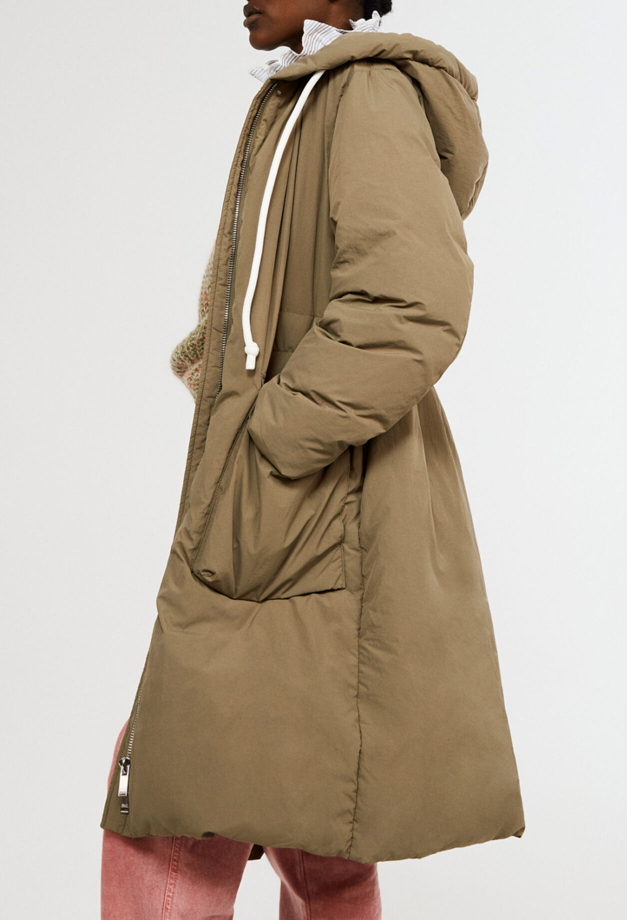Parka larga de plumón