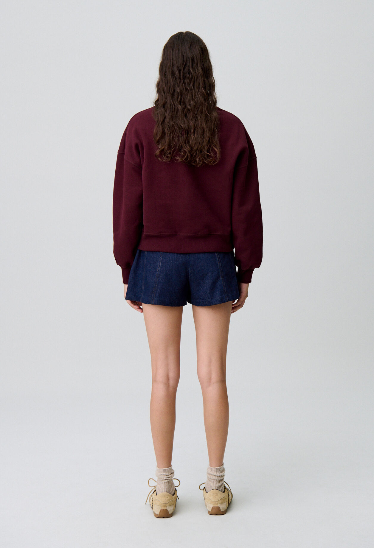 Sudadera de algodón con cuello 