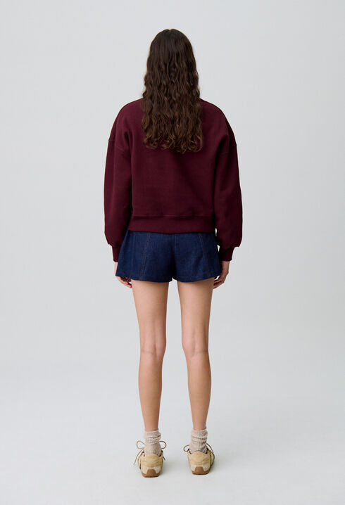 Sudadera de algodón con cuello 