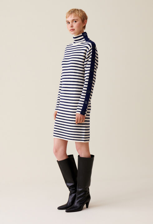 Vestido marinero punto cuello alto