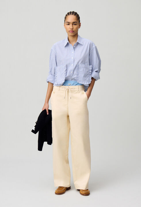 Camisa de cuadros con bolsillos