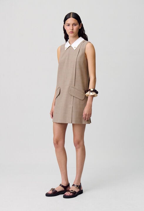 Vestido corto de cuadros