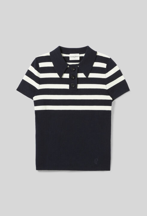 Polo de punto fino superior