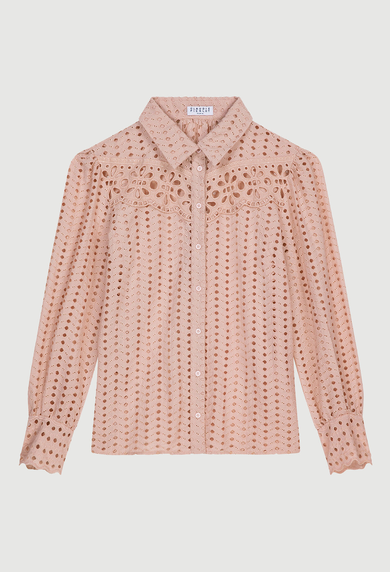 Camisa con bordados ingleses