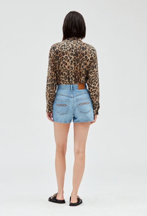 Pantalón corto vaquero azul