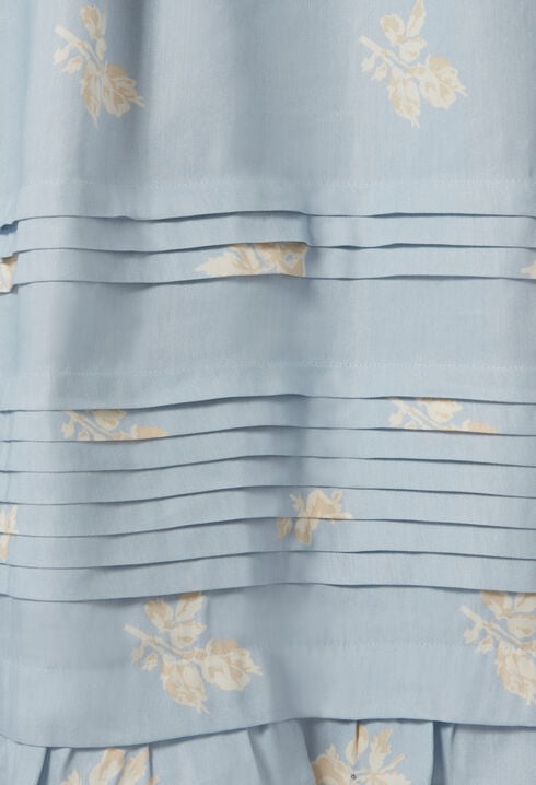 Falda midi de flores