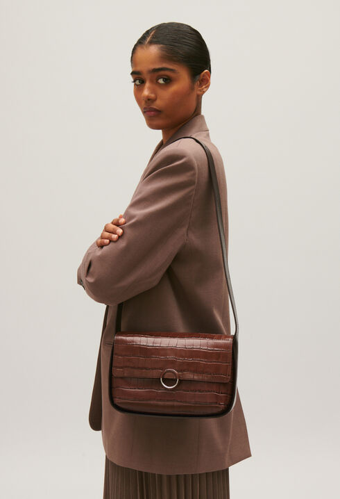 Bolso marrón bicolor Alix