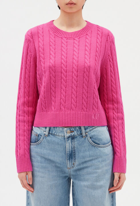 Jersey corto de punto trenzado