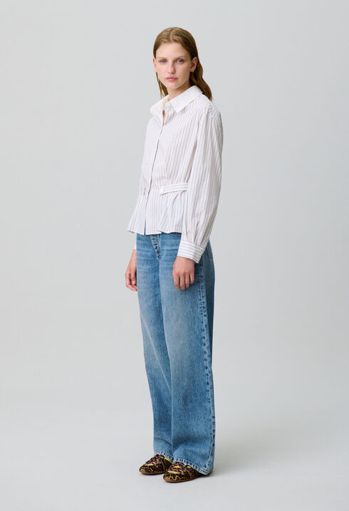 Camisa de popelín de rayas