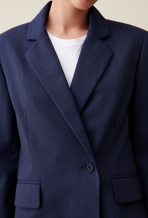 Blazer cruzado azul marino