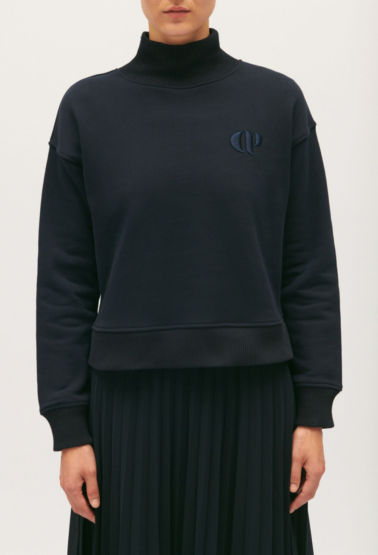 Vestido Teli azul marino efecto óptico