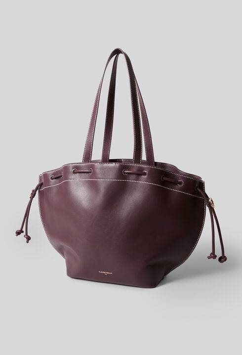 Bolso shopper de cuero liso