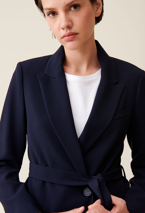 Chaqueta de traje azul marino 