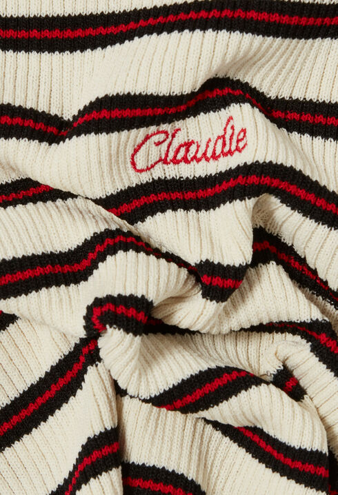 Camiseta de rayas tricolores