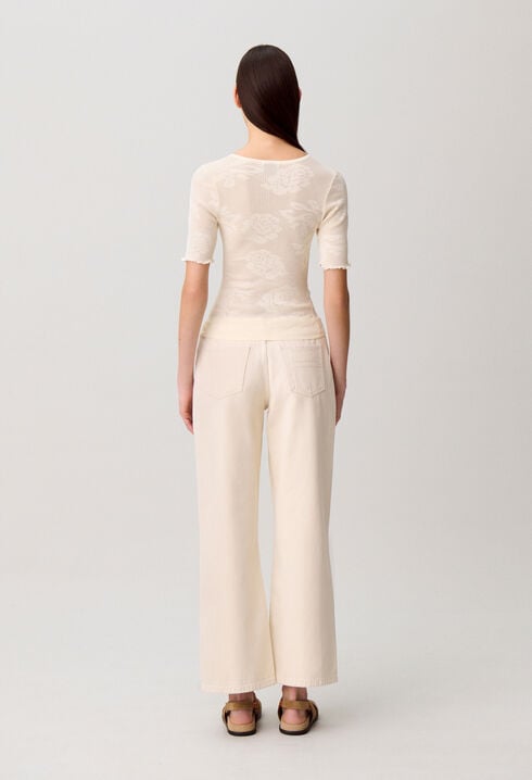 C&aacute;rdigan de punto con flores