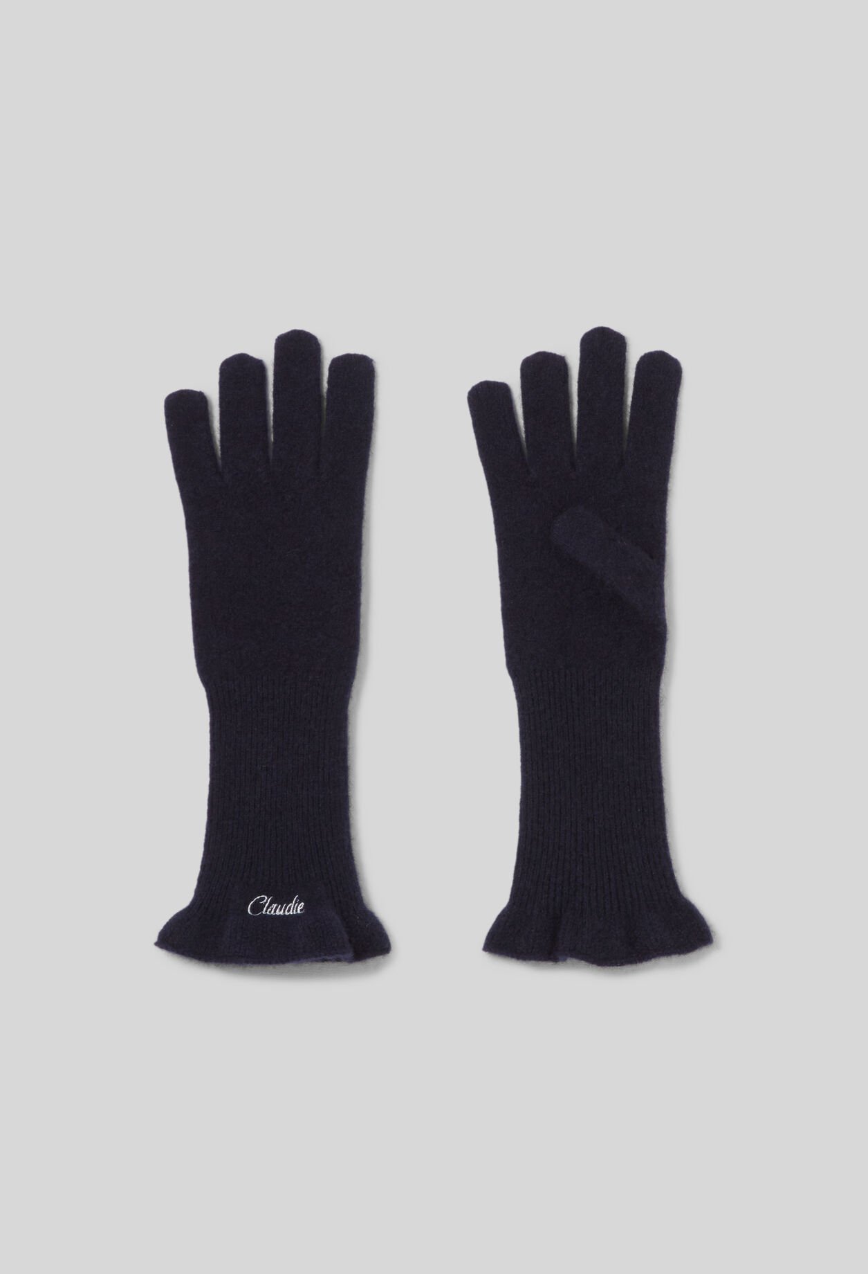 Guantes de punto bordados