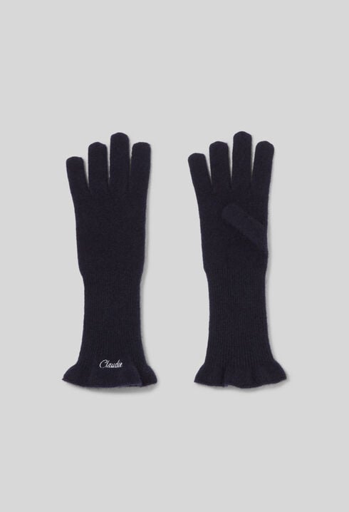 Guantes de punto bordados