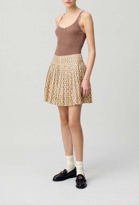 Falda corta estampada