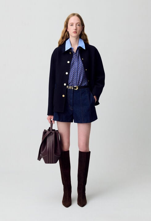 Short corto de denim bruto