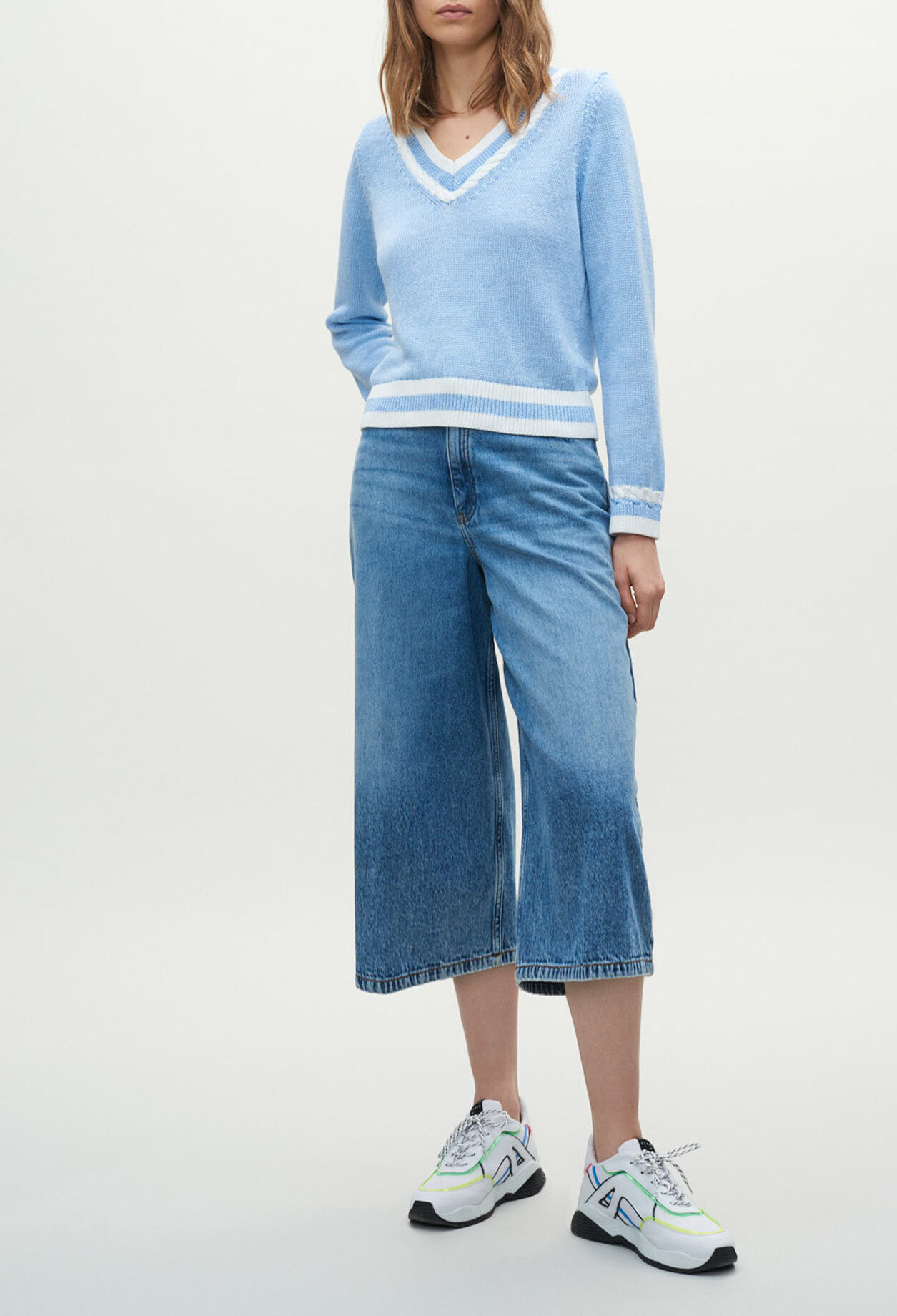 Jersey de lino azul cielo