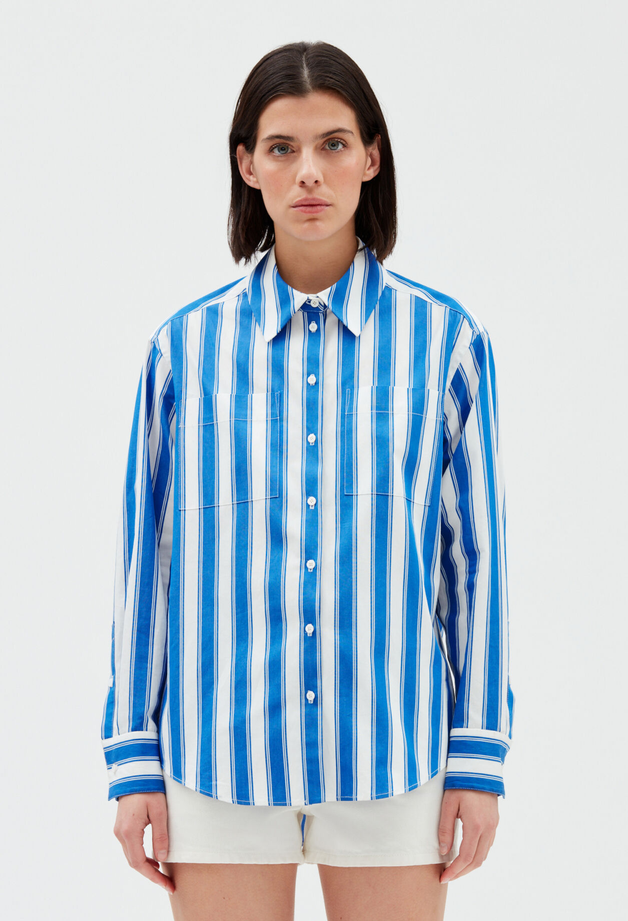 Camisa a rayas azul