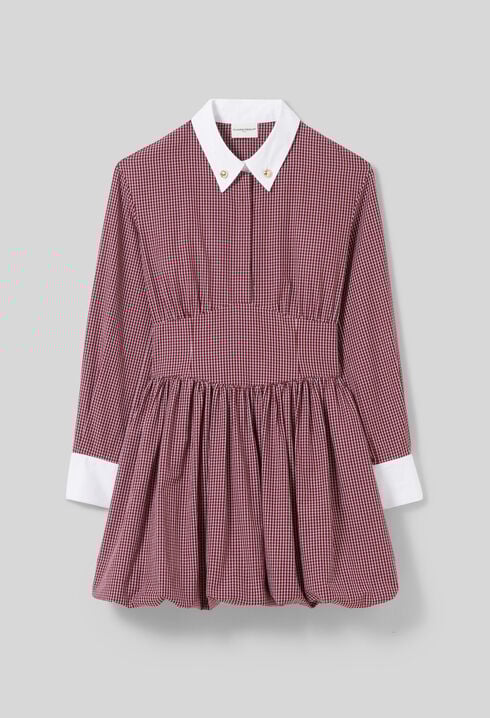 Vestido corto de cuadros