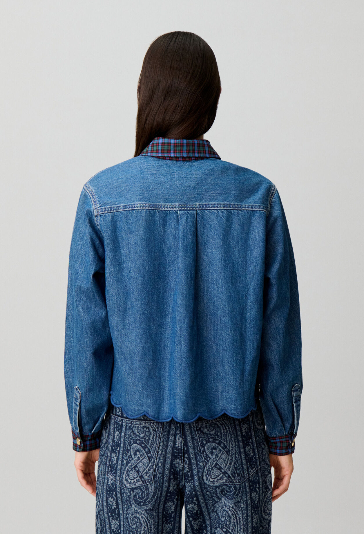 Camisa de denim de algod&oacute;n