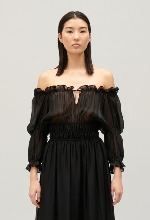 Vestido largo en negro