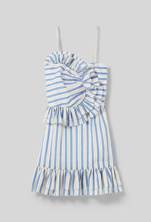 Vestido corto con volantes