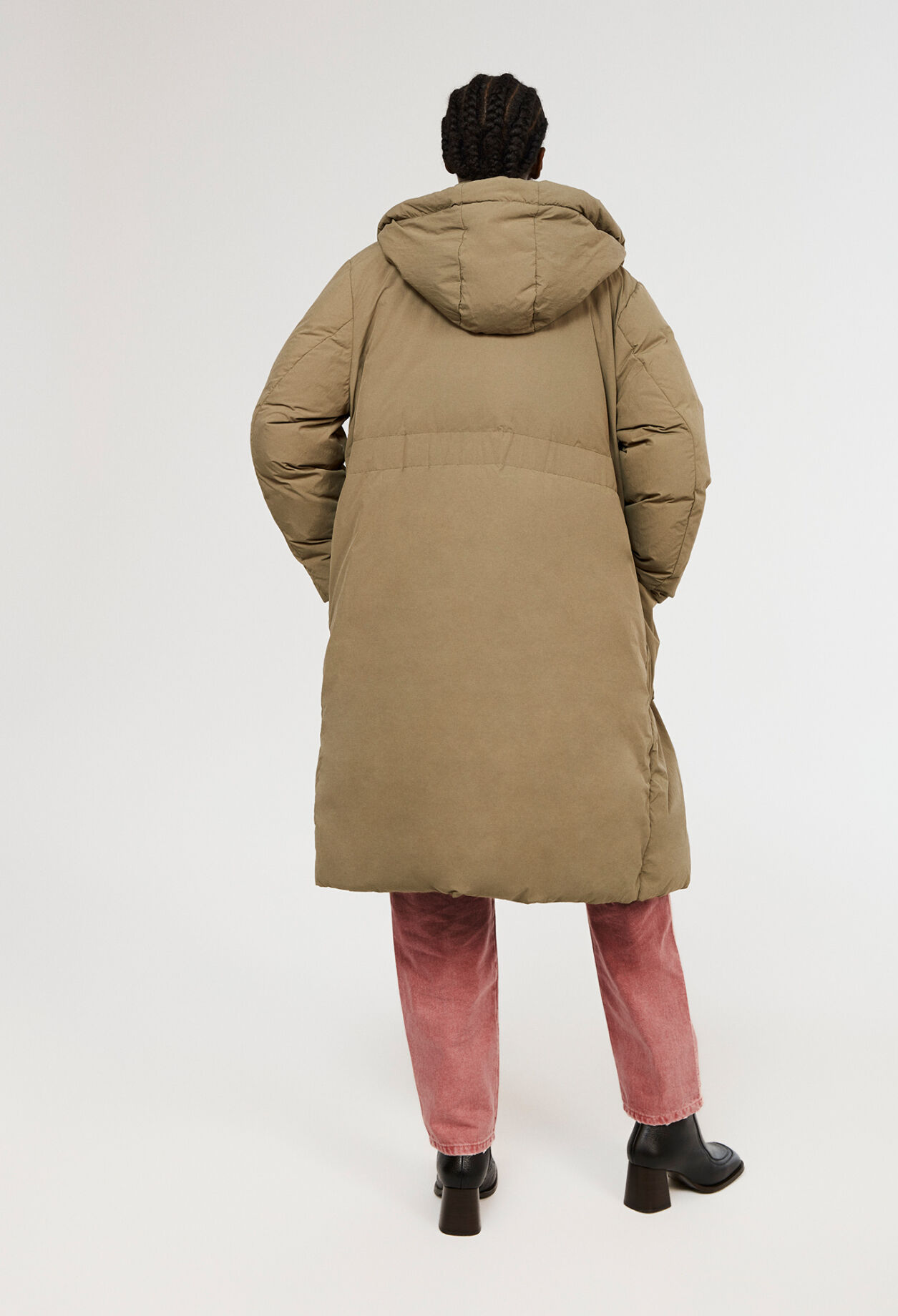 Parka larga de plumón