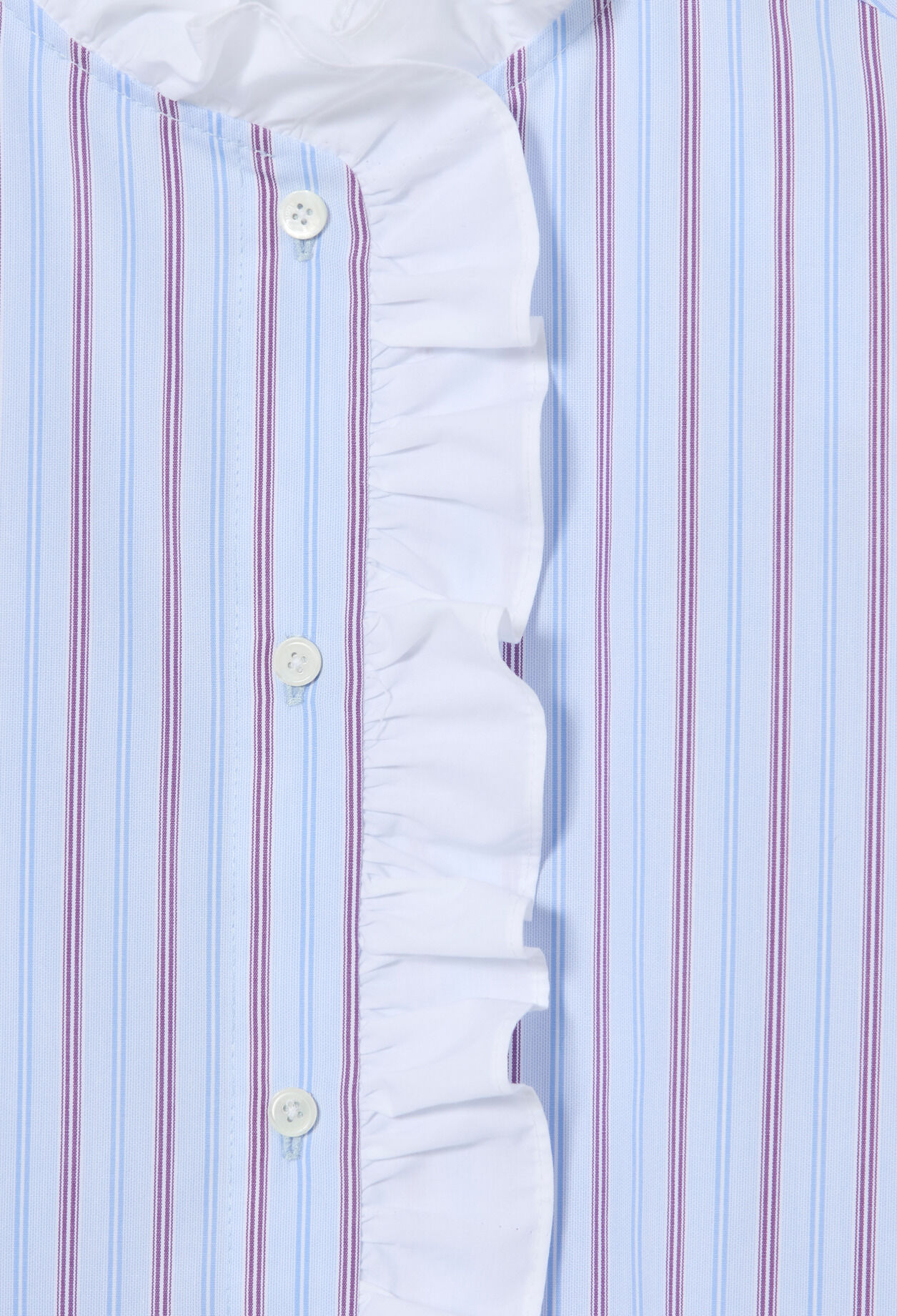 Camisa popel&iacute;n rayas con volantes