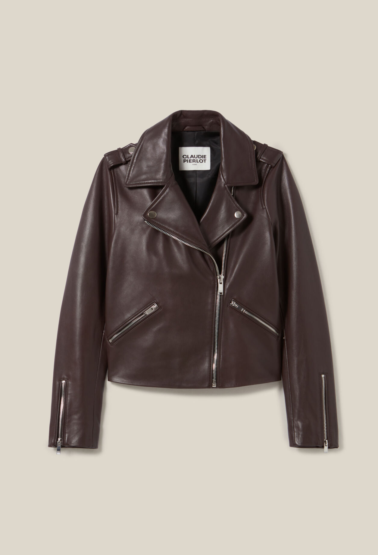 Chaqueta de piel lisa