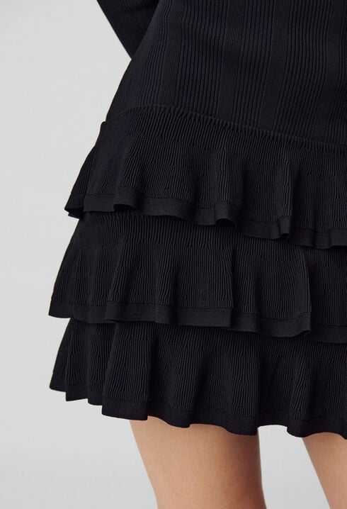 Vestido corto de punto fino