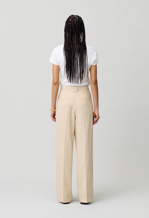 Pantal&oacute;n ancho de talle alto