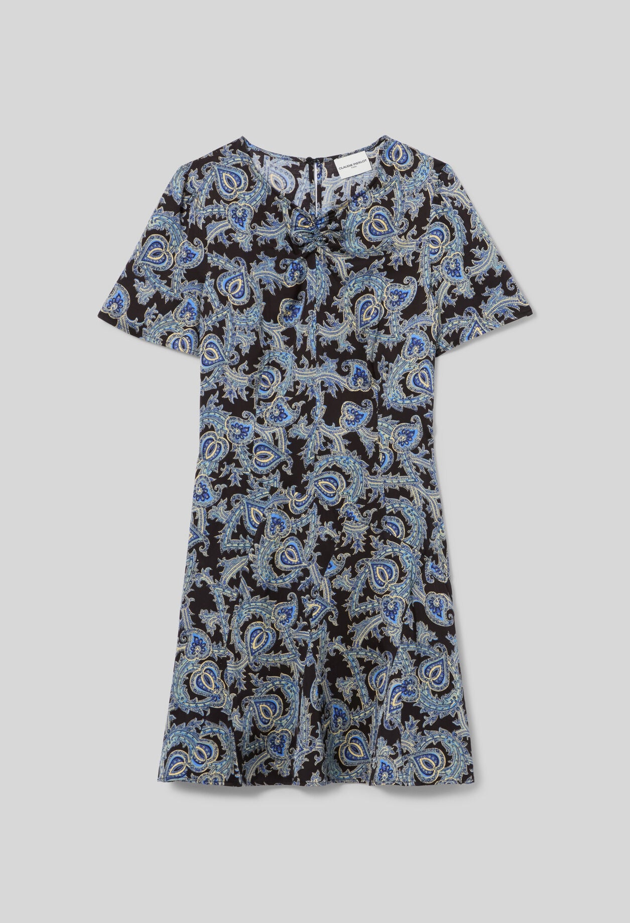 Vestido corto fluido estampado