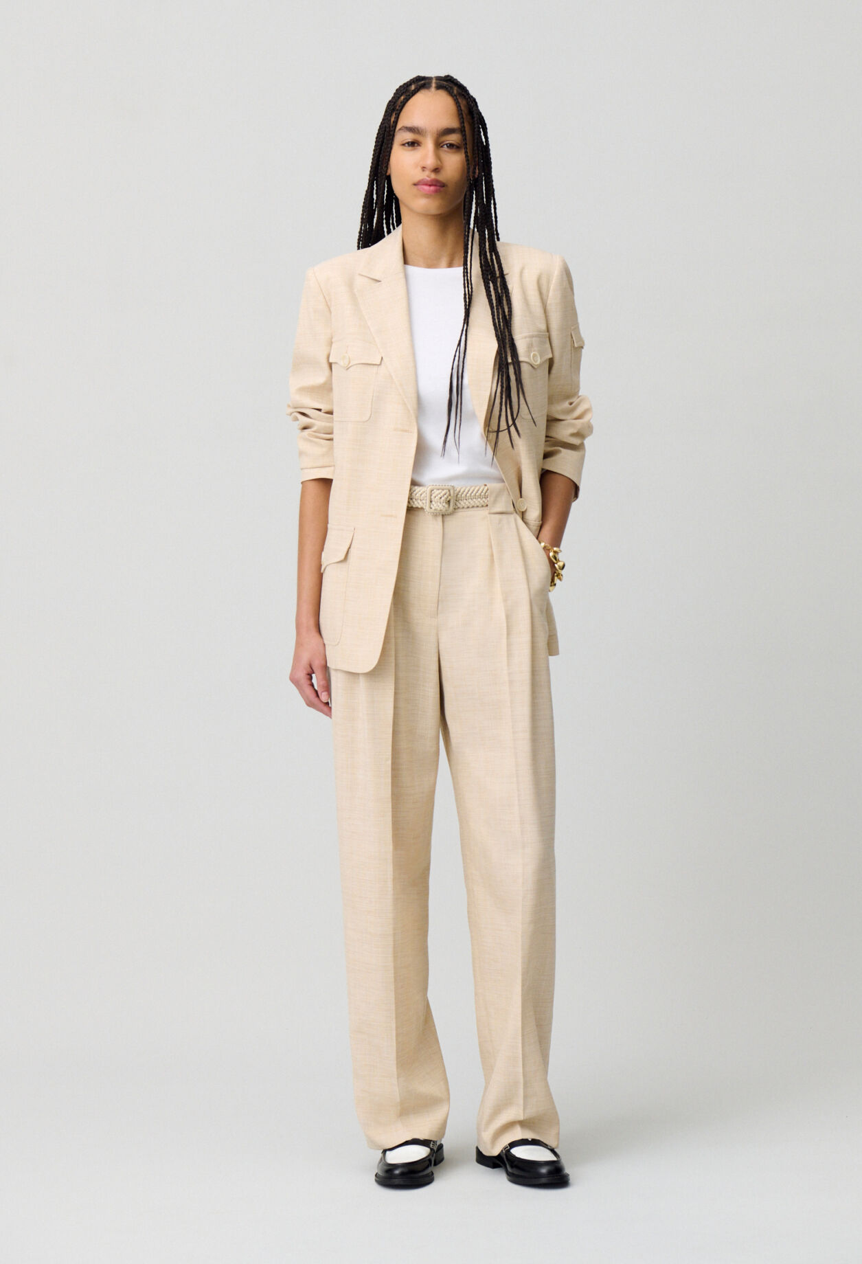 Pantalón ancho de talle alto