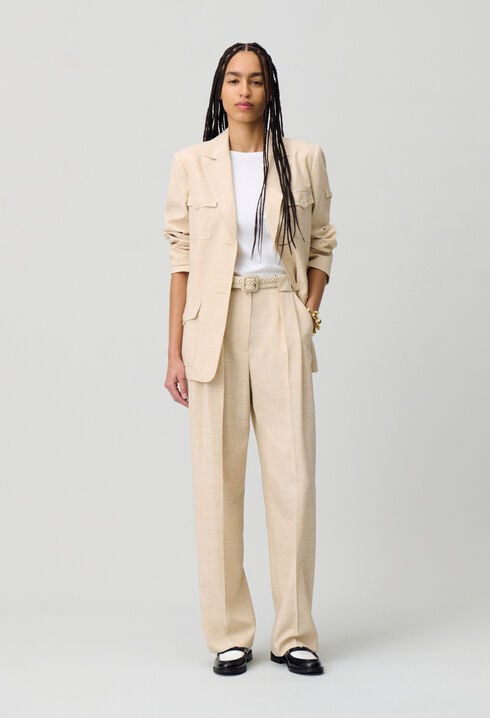 Pantalón ancho de talle alto
