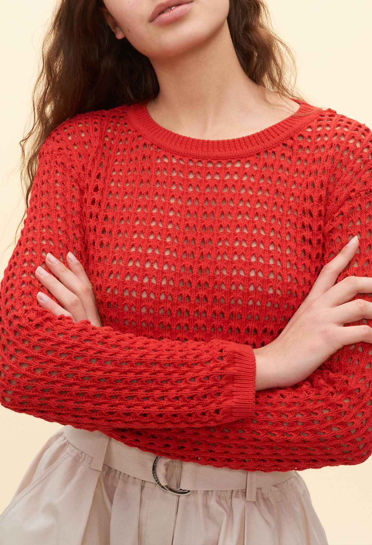 Jersey calado rojo