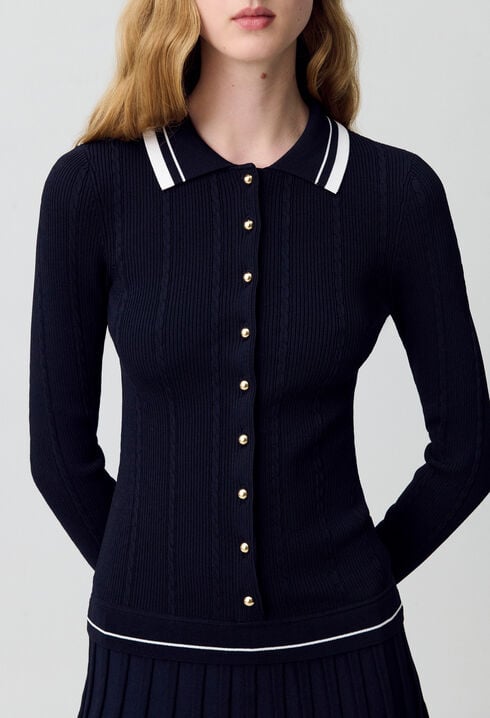 Vestido de punto tipo camisa