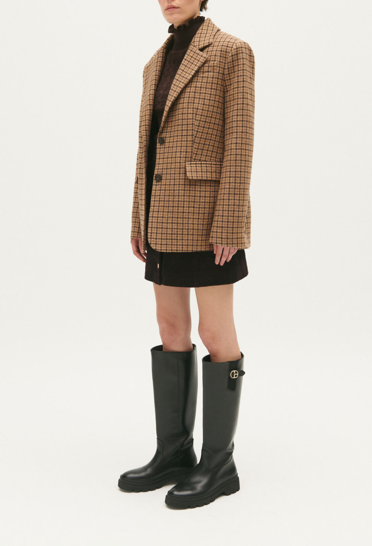 Chaqueta de terciopelo a cuadros