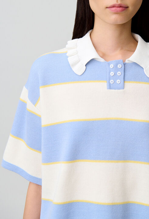 Polo de punto a rayas