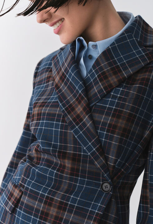 Chaqueta de traje a cuadros