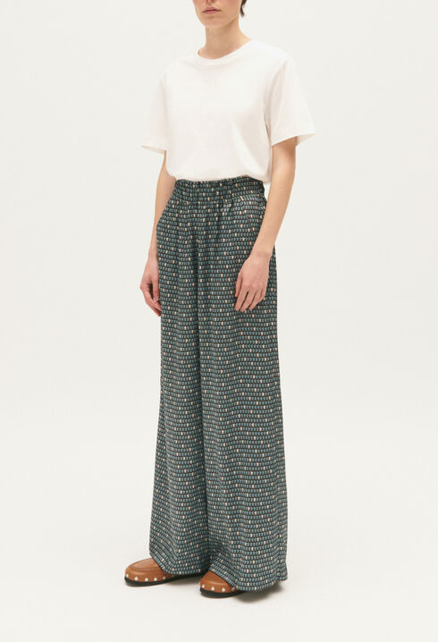 Pantalón fluido de satén