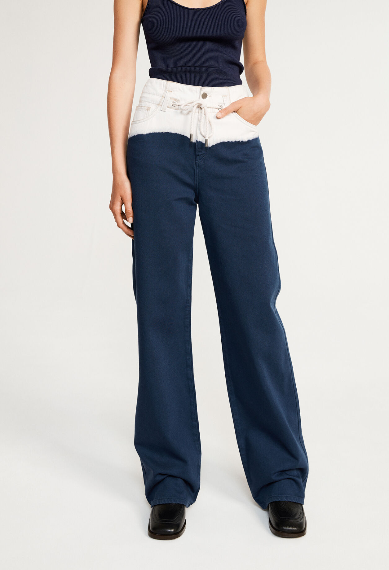 Vaquero recto de denim ecowash