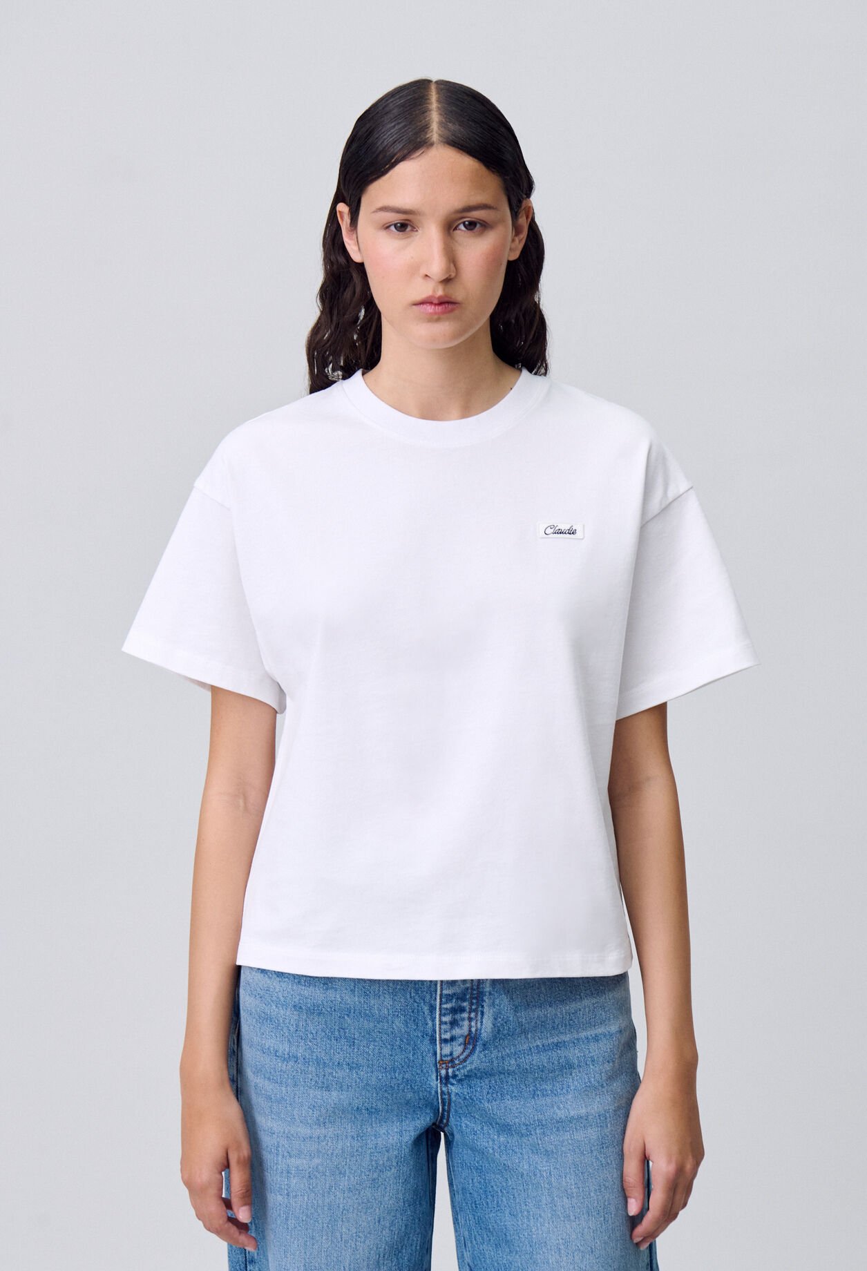Camiseta de algodón de corte amplio