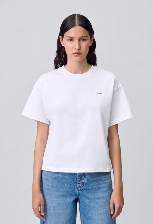 Camiseta de algodón de corte amplio
