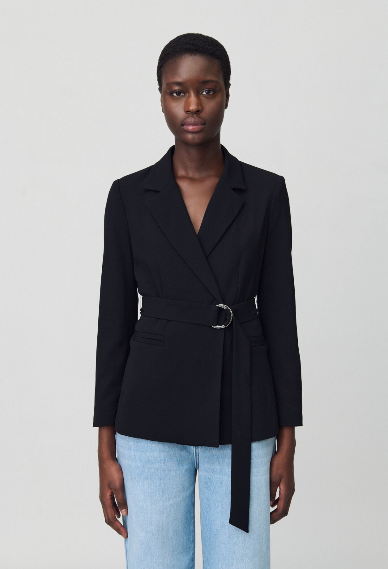 Chaqueta sastre lisa entallada 