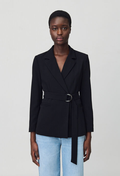 Chaqueta sastre lisa entallada 